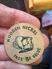 Vintage Wooden Nickel P g  Sales Co  Cincinnati 38  Ohio Anniversary Sale 1965