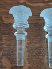 Vintage Matching Pair Rosenthal Frosted Crystal Wine Bottle Stopper Medusa Head