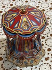 Kein Spielzeug Tin Horse Carousel Spinning Toy Germany Mechanical Merry Go Round