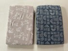 Nwt Nordstrom 2-pack Car Seat   Nursing Covers Puppy Gray   Blue Cotton Stretch