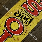 Gas And Oil Metal Sign - Filling Station - Petroliana - Auto Service - 3  X 12 