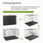 Foldable Metal Wire Dog Crate single double Door w divider Panel plasti Pan Tray