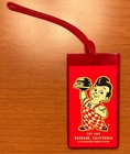 Bob s Big Boy Restaurant Character Red Luggage Tag - New