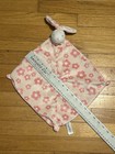 Htf Angel Dear White Pink Flower Bunny Security Blanket lovey