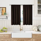  Short Blackout Curtains 40 Inches Length - Rod 42 w X 40 l  pack Of 2  Brown