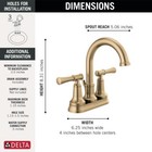 Delta Chamberlain Bathroom Sink Faucet Champagne Bronze-certified Refurbished