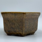 Vintage Haeger Pottery 4002 Ceramic Hexagon Planter Pot Golden Brown Speckled