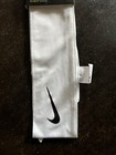 Nike Dri Fit Head Tie Headband Flags Swoosh Tennis Badminton Adjustable White