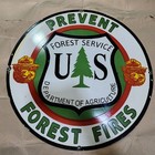 Forest Service Porcelain Enamel Sign 29 X 29 Inches