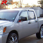 For 04-15 Nissan Titan Crew Cab Acrylic Window Visors Sun Rain Deflectors 4pc