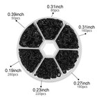 1000pcs Black O Ring Connectors Metal Open Jump Rings Set 304 Stainless-steel J