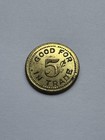 Mac   s Place Maple Lake Mn 5   Vintage Trade Token Brass Coin Minnesota Token