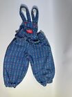 Vintage Oshkosh B   gosh Hearts Ruffle Bubble Overalls Vestbak Toddler Size 2t Usa