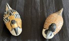 2 Vintage Enesco Miniature Duck Decoy Figurines 1983 Hong Kong