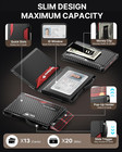 Wallet For Men  Rfid-blocking With Money Clip Slim Leather Bifold Wallet Id Wind