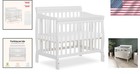 Mini Baby Crib Convertible Space Saver Safe Nursery Bed Adjustable Mattress