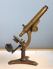 Jos  Zentmayer Antique Brass Us Army Hospital Monocular Microscope Sn-584 C-1870