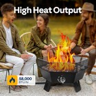 Portable Propane Outdoor Gas Fire Pit W  Cover   Carry Kit 20-inch 58 000 Btu