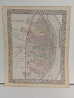 1873 Mitchell s Atlas Map City Plan St  Louis  Authentic Hand-colored 12 X 16 