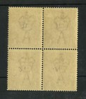 M2485 Australia 1914 Sg21c - 1d Carmine Red Block Of 4