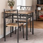 Dining Table Set For 2 Kitchen Table And Chairs For 2 Metal And Wood Chairs 