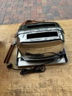 Vintage Chrome Bakelite Toastmaster Automatic 2 Slice Pop Up Toaster Tested Work