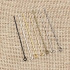 200pc 35 40 45 50mm Eye Head Pins Earrings Eyepin Ear Pin Jewelry Making Finding