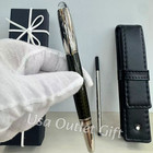 Montblanc Starwalker Carbon Fiber Silver Trim Rollerball Pen Pouch   Refill