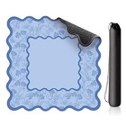 Mahjong Mat  31 5x31 5 Inch Neoprene Gaming Surface With Rules  Lace-blue