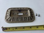 Vintage Ornate Switch Plate Metal Cover Gold Tone Flower Scroll Design   Screws