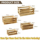 Large Torched Wood Storage Crates Decorative  Set Of 4 Nesting Wooden Crates    