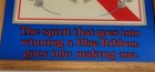 Pabst Blue Ribbon Beer The Spirit Advertising Sign Vintage