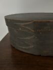 Early Primitive Antique Blue Green Gray Fingered Shaker Pantry Box