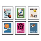 World Cup Football Wall Poster - Fifa Sports Gift Home Decor Set Of 6 Posters