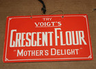 Early 1900s Era Voigt s Crescent Flour  mother s Delight  Old General Store Sign