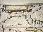 West Indies 1640 Willem Janszoon Blaeu Large Antique Engraved Map 17th Century