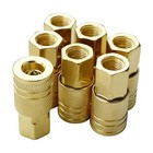 2pcs 1 4  Npt Female Air Coupler Industrial Brass Air Hose Fittings Compressor