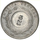 Costa Rica 1 Colon 1887 1923  Gw Counterstamped On 50 Centavos