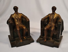 Vintage Abraham Lincoln Bookends Bronze Jennings Brothers Dc French Heavy Read