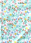 1 P Remnant Spring Quilt Flannel Turquoise  Yellow Pink Flowers Cotton 13 x 10   