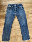 Vintage 80s Levi s Denim Jeans 501 0112 33x32  32x30  Made In Usa Distressed