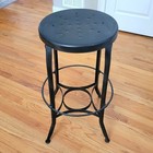 Vintage Black Stool Toledo Metal Furniture Company  Great Industrial Design 