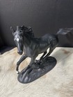 1986 Franklin Mint Porcelain Black Beauty Horse By Pamela Du Boulay