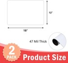 2 Pack Blank Car Door Magnets 18 X 12 White Vinyl Magnetic Signs Rounded Corners