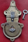 Antique Eagle  Trunk Lock   Key   Rare Style Vintage Chest Hardware Parts