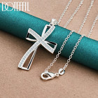 925 Sterling Silver 16-30 Inch Chain Cross Aaa Zircon Pendant Necklace For Woman