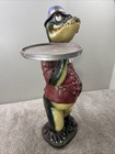 Large Crocodile Butler Statue 22  Tall Figure Alligator Sculpture Gator Waiter