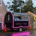 Beautiful Led Custom Logo Mini Food Truck perfect For Boba alcohol coffee food  