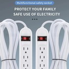 Outlet Surge Protector Power Strip Heavy Duty With Flat Plug For Home Appliance