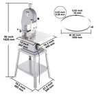 1500w Electric Meat Bone Bandsaw Meat Bone Cutting Band Machine W 6 Saw Blades